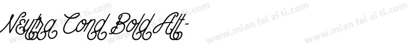 Neutra Cond Bold Alt字体转换